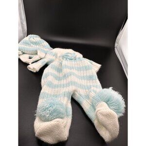 CPK Cabbage Patch Kids Vtg Baby Bean Butt BBB Blue White Knit Sleeper With Hat